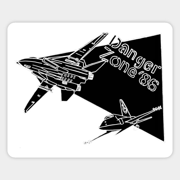 Danger Zone Top Gun 1986 Magnet by Joseph Baker